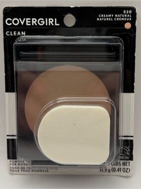 CoverGirl Clean Powder Foundation 520 Creamy Natural NEW Sealed Discontinued